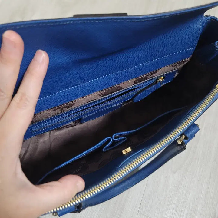 [BUNJANG] Lovecat Blue Tote &amp; Shoulder Bag / 러브캣 토트&amp;숄더백
