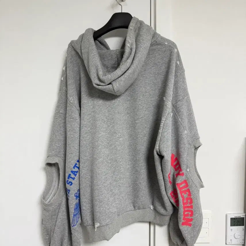 [BUNJANG] Protocol Index Hooded Zip-Up Grey / 프로토콜인덱스 후드집업
