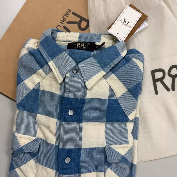[BUNJANG] RRL Slim Fit Plaid Twill Western Shirt L / 더블알엘 rrl 슬림핏 플래드 트윌 웨스턴 셔츠 L 새상품