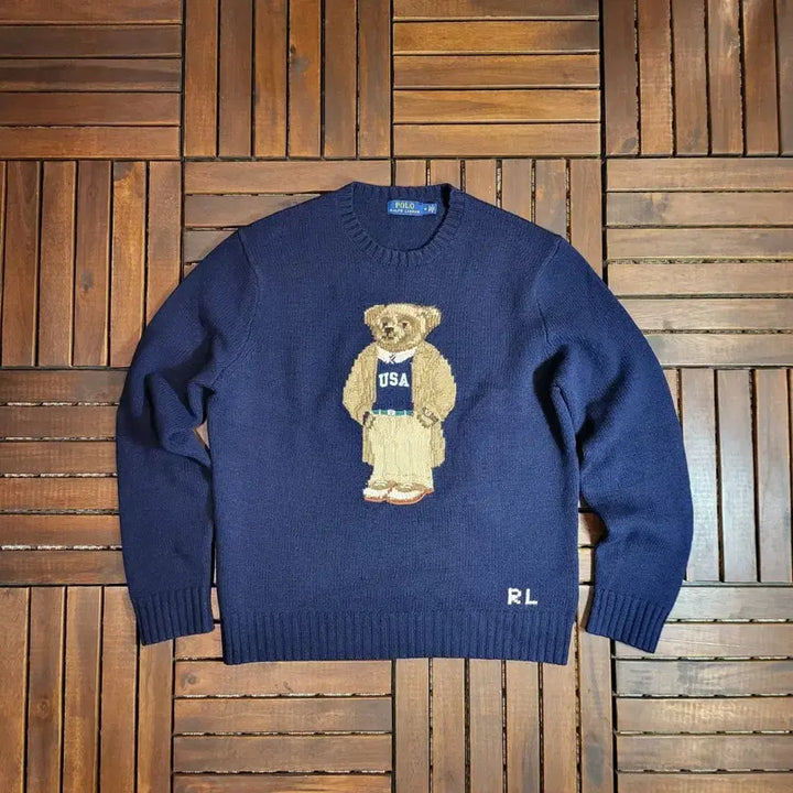 [BUNJANG] Polo Ralph Lauren Bear Knit (M) / 폴로 랄프로렌 베어 니트 (M)