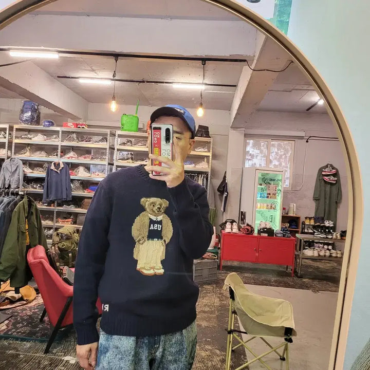 [BUNJANG] Polo Ralph Lauren Bear Knit (M) / 폴로 랄프로렌 베어 니트 (M)