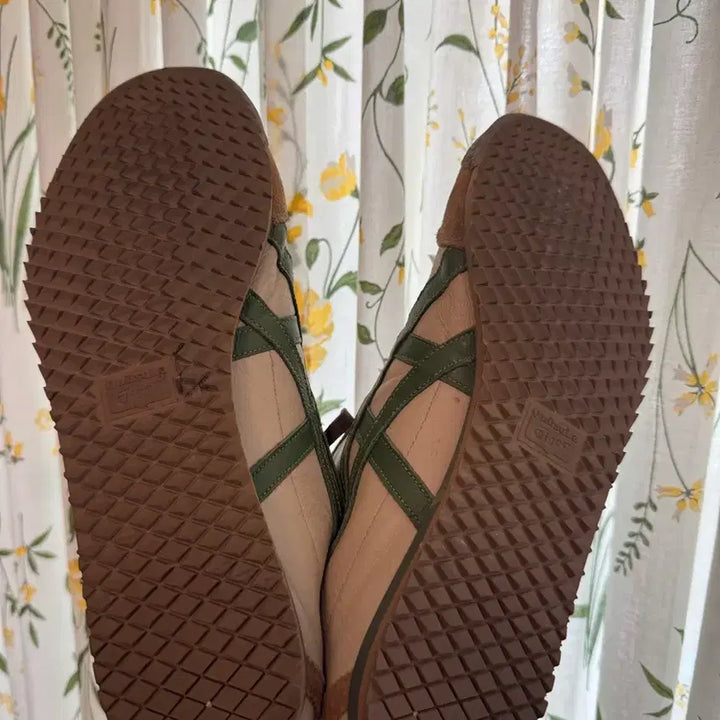 [BUNJANG] Onitsuka Tiger Mexico 66 SD Green Beige Leather Sneakers / 오니츠카타이거 멕시코66SD 그린 베이지