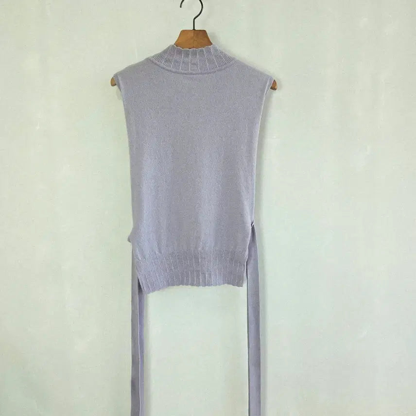 [BUNJANG] Ozsecon Side Strap Vest Knit Purple / 오즈세컨 사이드 스트랩 베스트 니트 퍼플 한섬