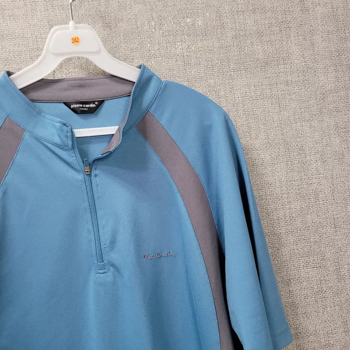 [BUNJANG] Unisex Half-Zip Short-Sleeve T-Shirt Size 110 / ㅈ242 반집업 반팔 110