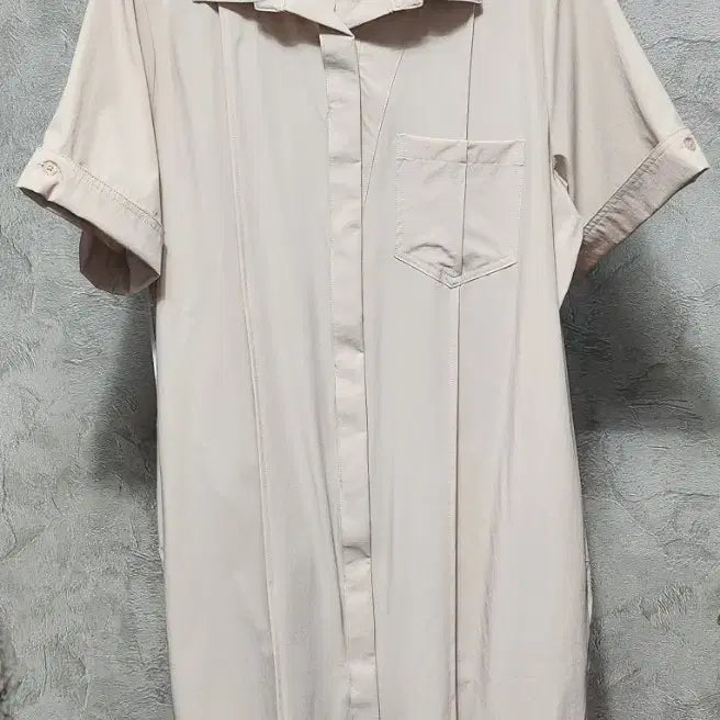 [BUNJANG] Yesses Long Shirt Dress Beige / 예쎄원피스
