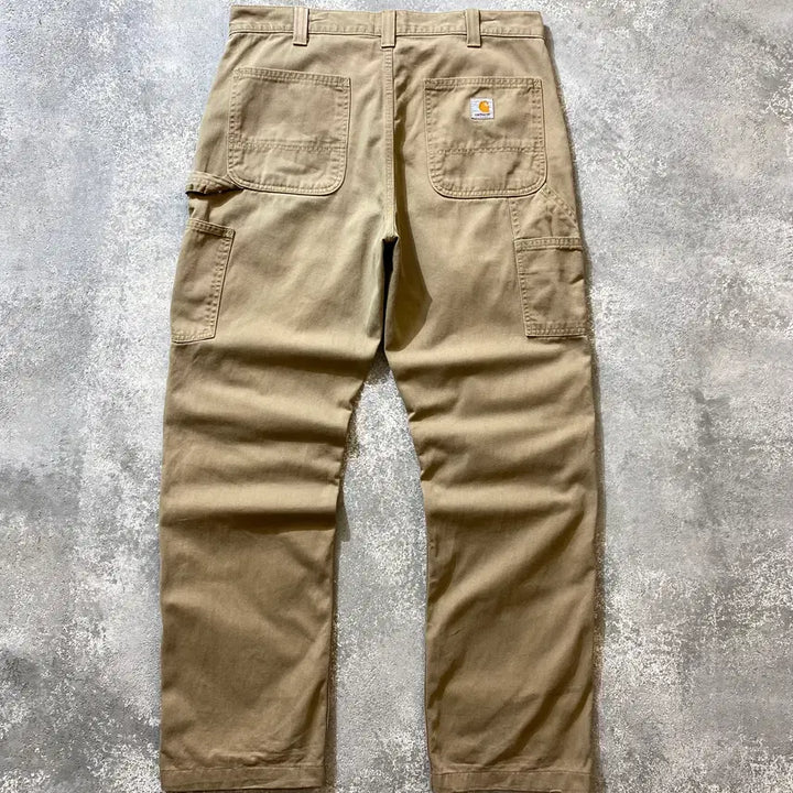 [BUNJANG] Carhartt Beige Relaxed Fit Carpenter Work Pants / [34] Carhartt 칼하트 베이지 릴렉스핏 카펜터 워크팬츠