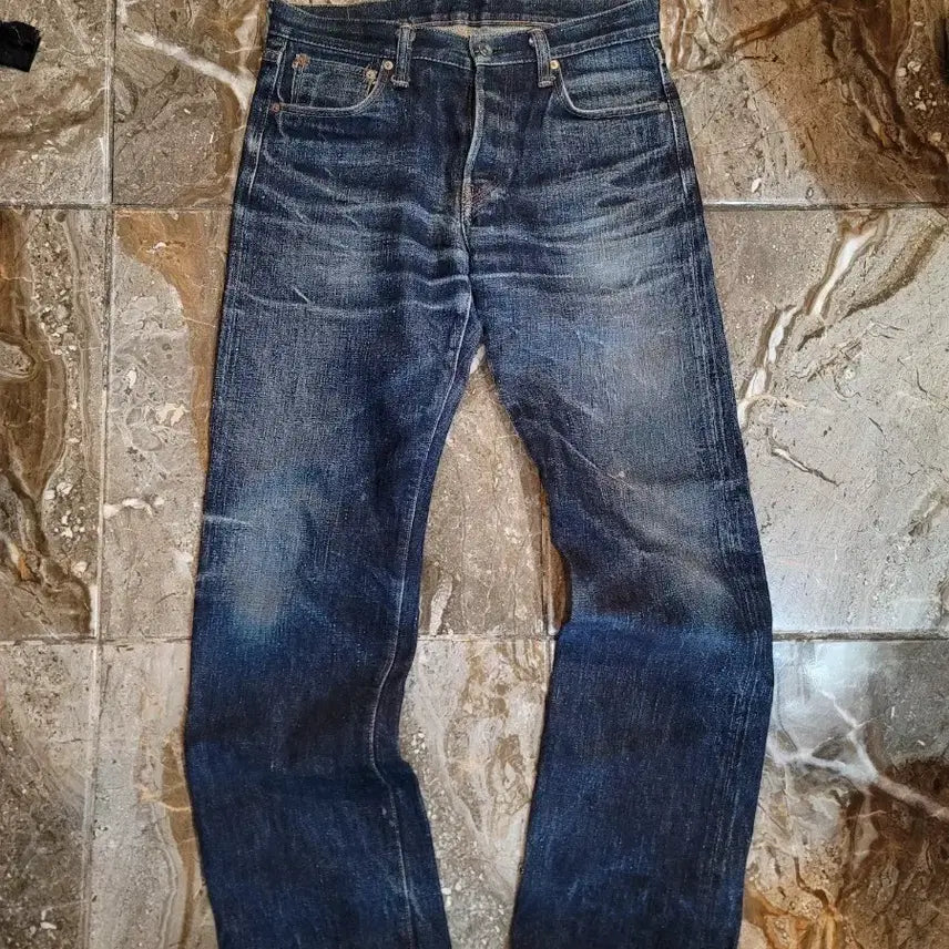 [BUNJANG] Samurai Jeans Heavy Oz Washed Selvedge Denim Pants / 사무라이진 헤비온즈 워싱 셀비지 데님팬츠