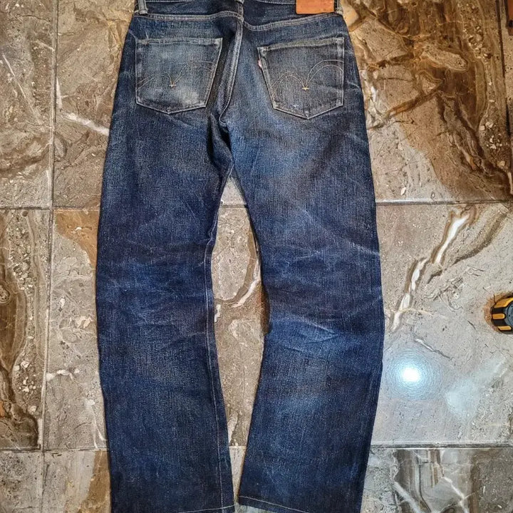 [BUNJANG] Samurai Jeans Heavy Oz Washed Selvedge Denim Pants / 사무라이진 헤비온즈 워싱 셀비지 데님팬츠