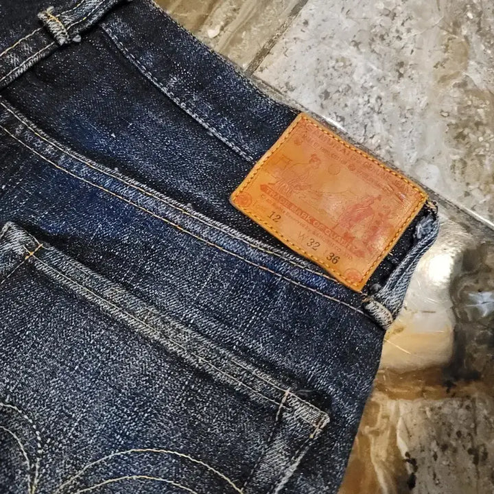 [BUNJANG] Samurai Jeans Heavy Oz Washed Selvedge Denim Pants / 사무라이진 헤비온즈 워싱 셀비지 데님팬츠
