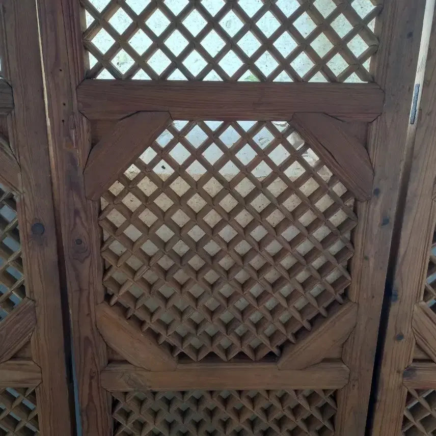[BUNJANG] Antique Palgak Door (3 pcs) / 옛날 팔각 문짝  3개