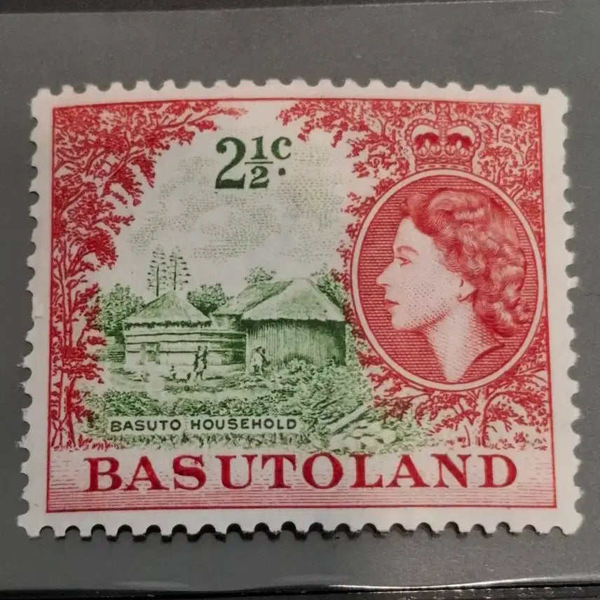 [BUNJANG] 1954 Basutoland Protectorate Queen Elizabeth II Coronation Commemorative Stamp / (4관/A40) 1954년 영국령 엘리자베스즉위 기념우표(B2)저렴