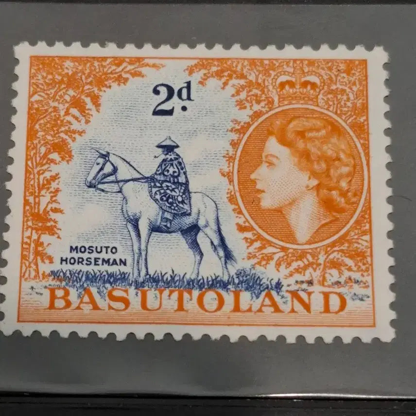 [BUNJANG] 1954 Basutoland Protectorate Queen Elizabeth II Coronation Commemorative Stamp / (4관/A40) 1954년 영국령 엘리자베스즉위 기념우표(B2)저렴