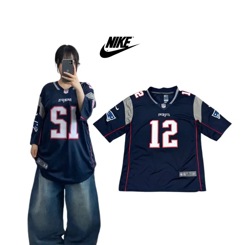 [BUNJANG] Nike x NFL Tom Brady Old School Rugby Uniform Jersey / 나이키 X NFL 톰브래디 올드스쿨 럭비 유니폼 져지