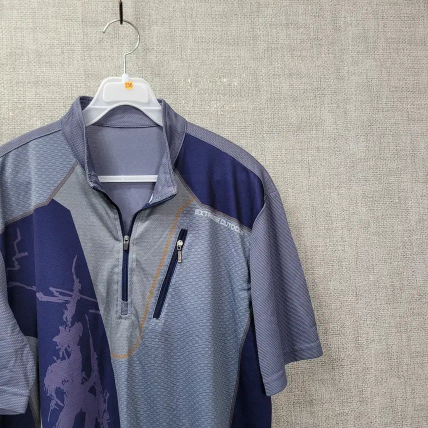 [BUNJANG] Half-Zip Short-Sleeve T-Shirt Size 100 / ㅈ256 반집업 반팔티 100