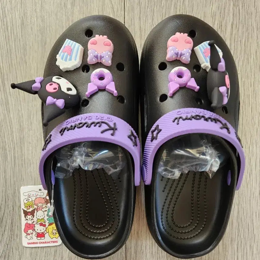 [BUNJANG] Sanrio Kuromi Crocs Black / SANRIO 쿠로미 크록스 블랙