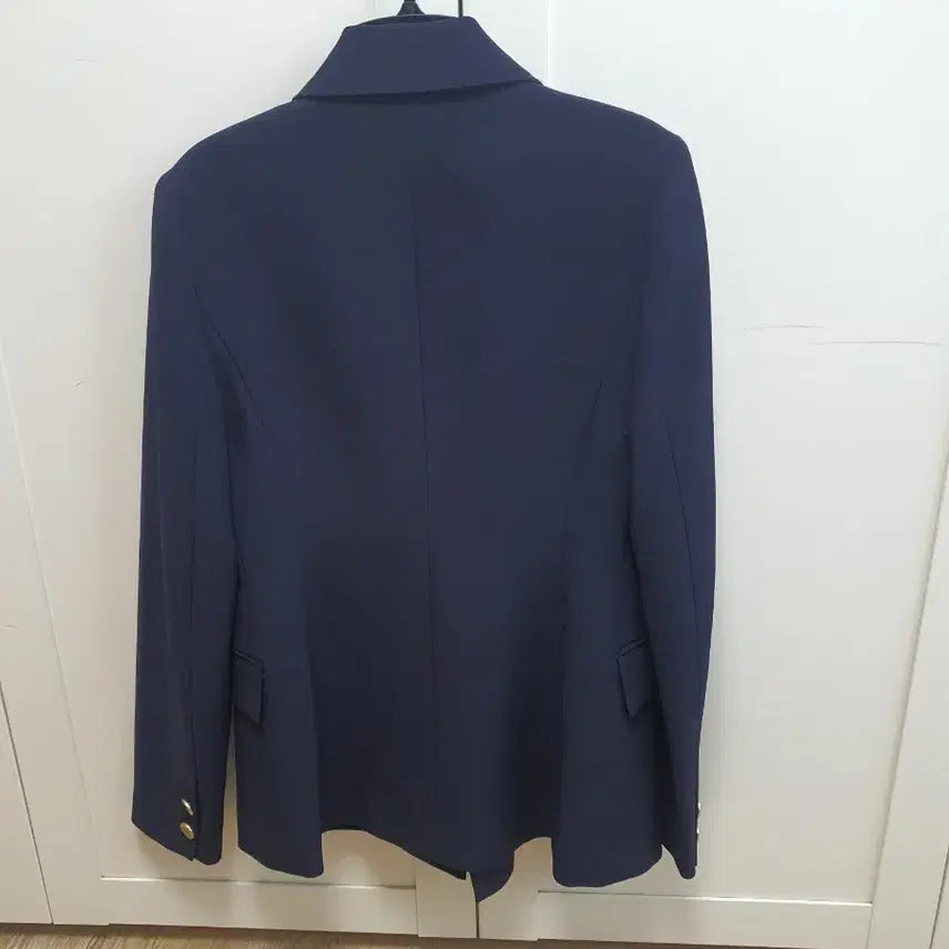 [BUNJANG] Plastic Island Double Jacket Navy Size 55 / 플라스틱아일랜드 자켓 네이비 더블자켓 55