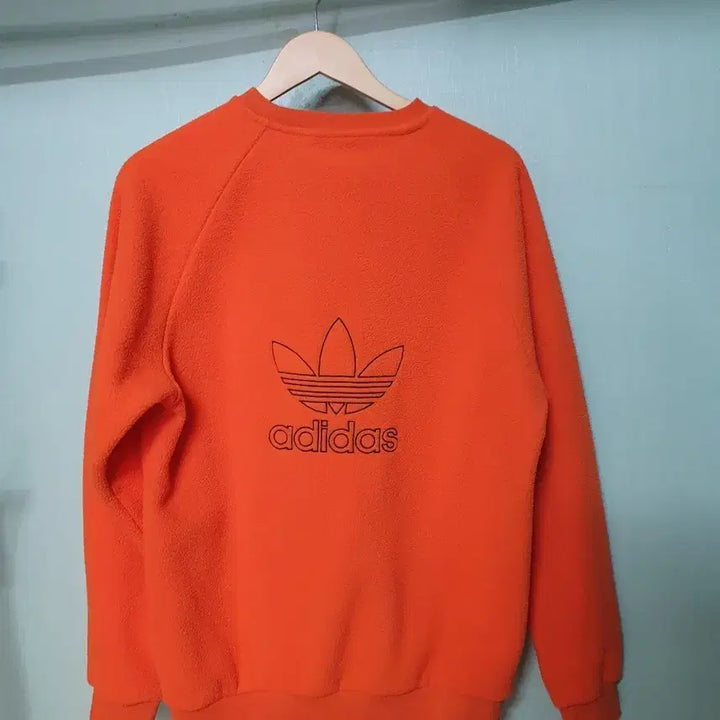 [BUNJANG] Adidas Firebird Big Logo Fleece Sweatshirt L / 아디다스 파이어버드 빅로고 후리스 맨투맨 L