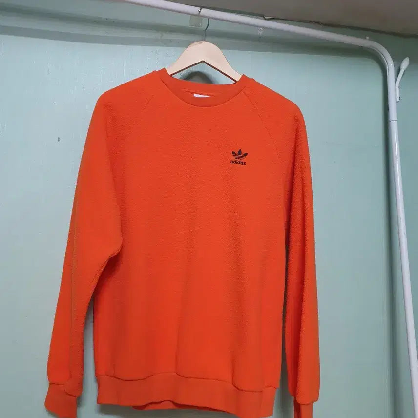 [BUNJANG] Adidas Firebird Big Logo Fleece Sweatshirt L / 아디다스 파이어버드 빅로고 후리스 맨투맨 L