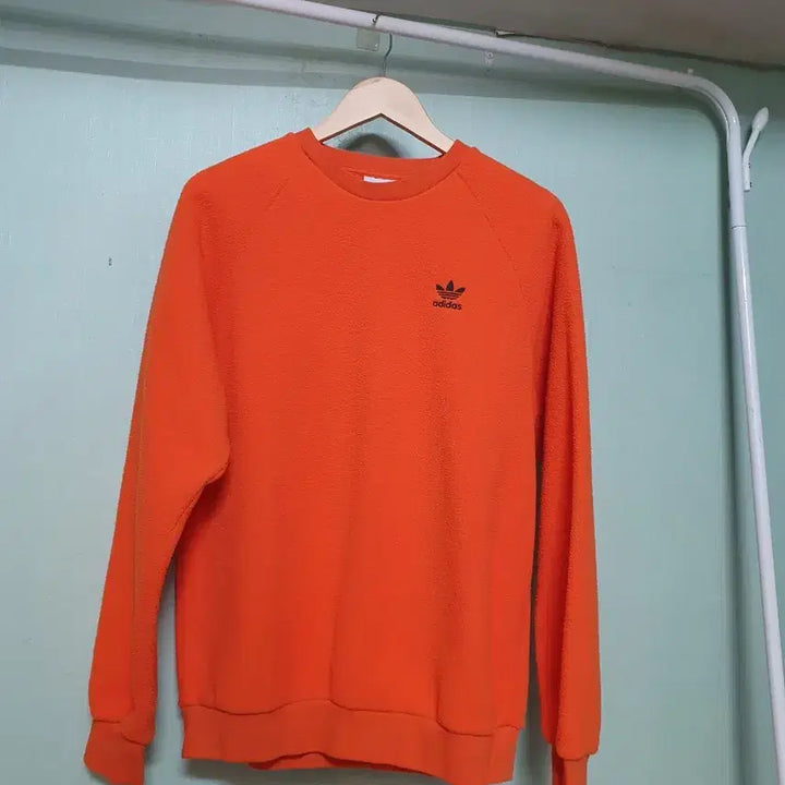 [BUNJANG] Adidas Firebird Big Logo Fleece Sweatshirt L / 아디다스 파이어버드 빅로고 후리스 맨투맨 L