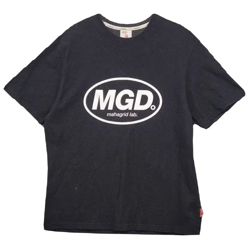 [BUNJANG] Mahagrid Printing Black Short Sleeve T-Shirt / 마하그리드 프린팅 블랙 반팔티 S