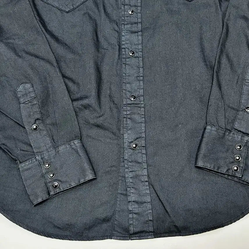 [BUNJANG] RRL Twill Black Western Shirt L / [새상품] RRL 트윌 블랙 웨스턴 셔츠 L