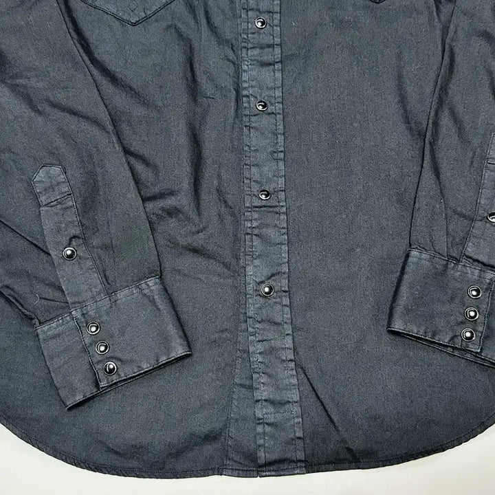[BUNJANG] RRL Twill Black Western Shirt L / [새상품] RRL 트윌 블랙 웨스턴 셔츠 L