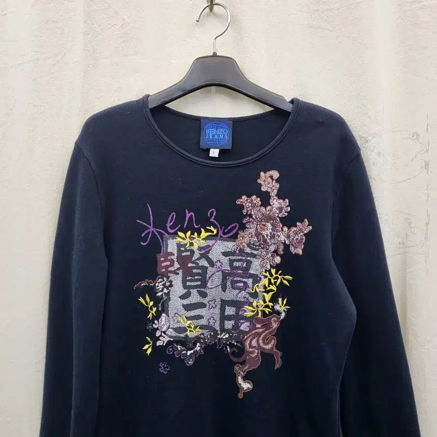[BUNJANG] Kenzo Jeans Black Long Sleeve T-Shirt / KENZO JEANS 블랙 긴팔 티셔츠