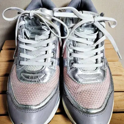 [BUNJANG] Suecommac Bonnie Silver Pink Magic Sneakers (240) / 슈콤마보니 실버핑크 매직스니커즈 240  s43