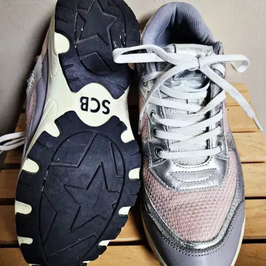 [BUNJANG] Suecommac Bonnie Silver Pink Magic Sneakers (240) / 슈콤마보니 실버핑크 매직스니커즈 240  s43