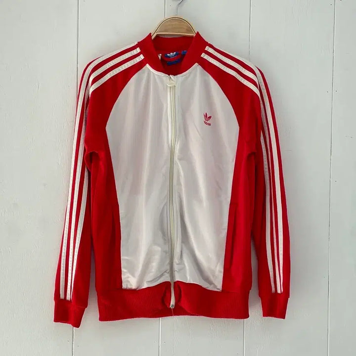 [BUNJANG] Adidas Trefoil Three-Stripes Track Top Jacket Red White / 아디다스 삼선 레드 화이트 트랙탑 져지