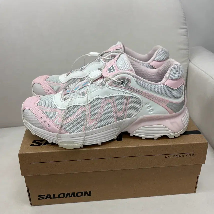 [BUNJANG] Salomon x Beaker XT-Whisper White Icy Pink Sneakers (235) / 살로몬 x 비이커 XT-위스퍼 화이트 아이시 핑크 235