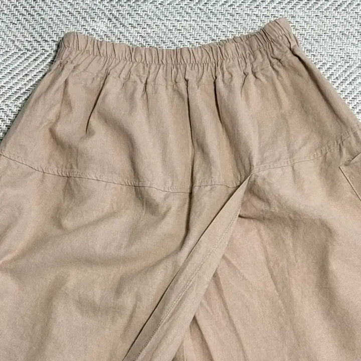 [BUNJANG] Modern Beige Wrap Style Wide Pants / Modern 베이지색 랩 스타일 와이드 팬츠