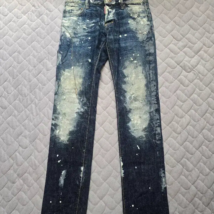[BUNJANG] DSQUARED2 FATE Chain Slim Jeans Size 46 / 디스퀘어드2 청바지 페인트 체인진 슬림진 46