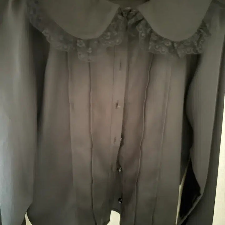 [BUNJANG] Mars Long Sleeve Lace Blouse Black / 마즈 ma*rs 긴팔 레이스 블랙 블라우스