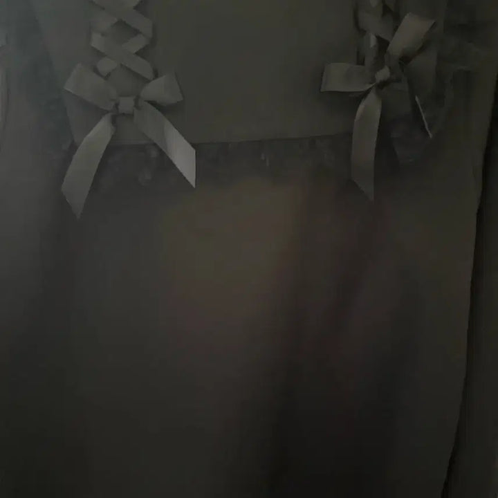 [BUNJANG] Mars Long Sleeve Lace Blouse Black / 마즈 ma*rs 긴팔 레이스 블랙 블라우스