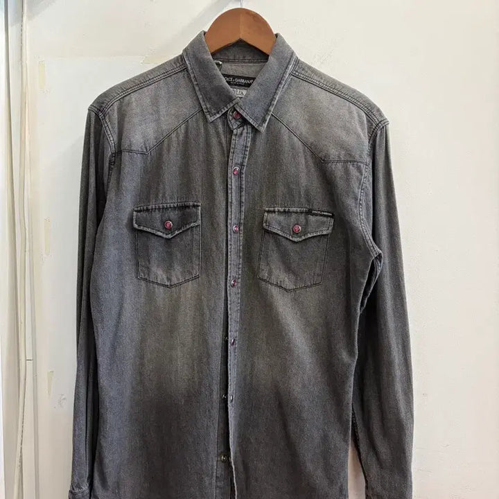[BUNJANG] Dolce &amp; Gabbana Black Denim Shirt / N125. 돌체앤가바나 블랙 데님셔츠
