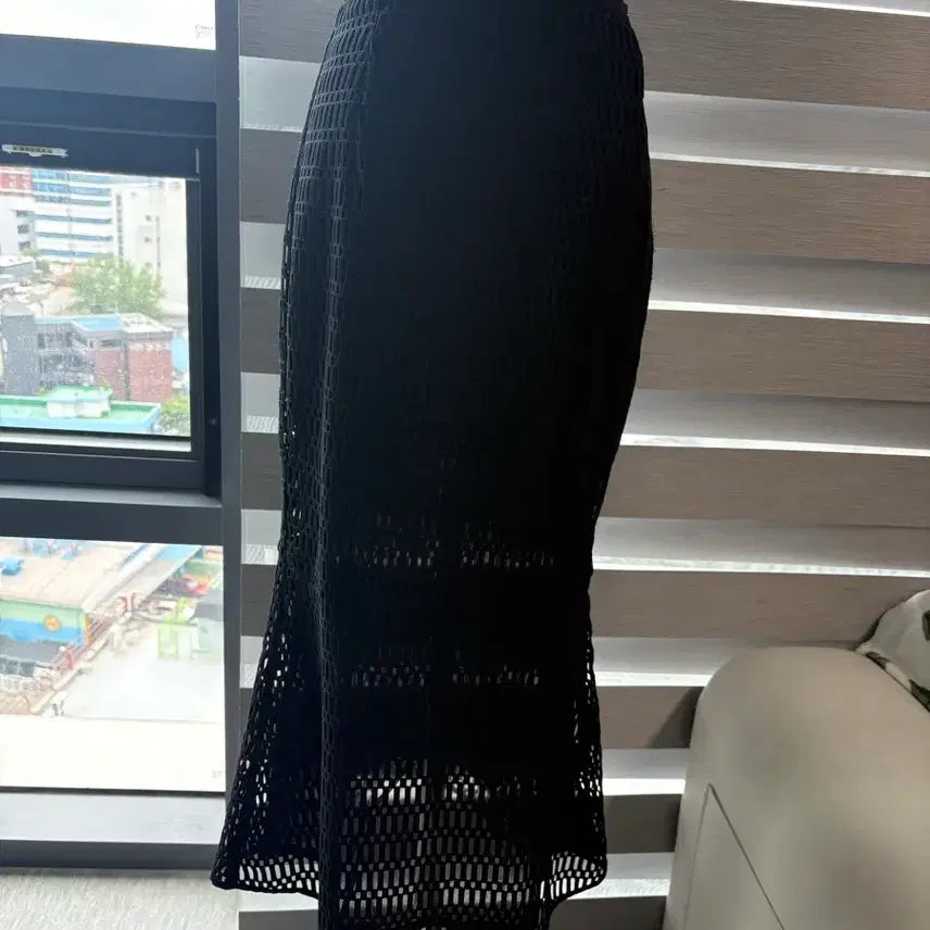 [BUNJANG] Sandra Black Lace Pencil Skirt / 산드라 - 블랙 레이스 펜슬 스커트