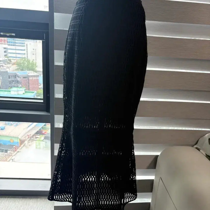[BUNJANG] Sandra Black Lace Pencil Skirt / 산드라 - 블랙 레이스 펜슬 스커트