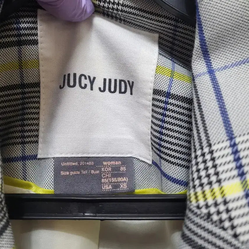 [BUNJANG] Judy J 2024 Check Double Jacket / 50407/쥬시쥬디 체크 더블 자켓/별하