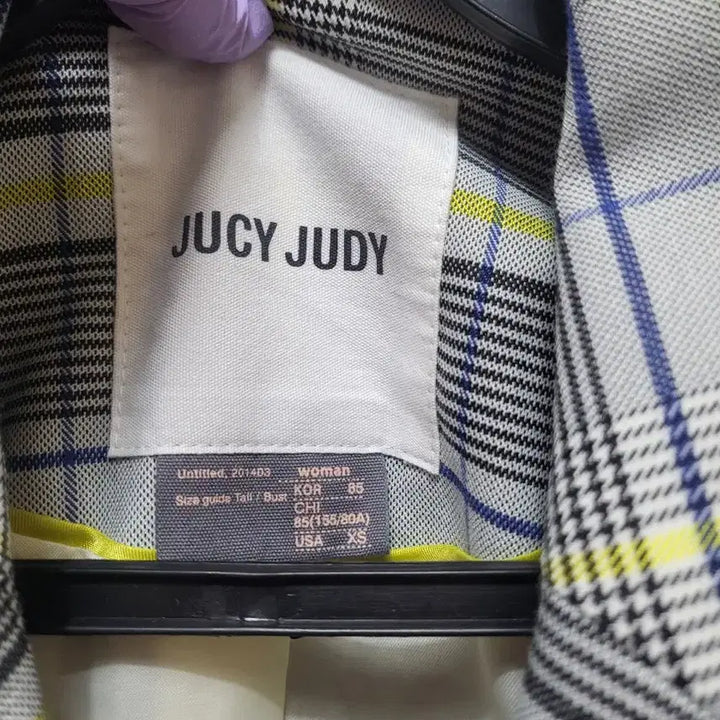 [BUNJANG] Judy J 2024 Check Double Jacket / 50407/쥬시쥬디 체크 더블 자켓/별하