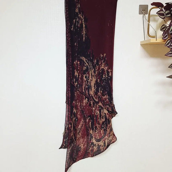 [BUNJANG] Velard Touch Silk Wool Blended Scarf Burgundy / 벨라디터치 실크 울블랜디드 스카프 버건디 F