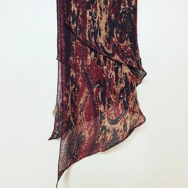 [BUNJANG] Velard Touch Silk Wool Blended Scarf Burgundy / 벨라디터치 실크 울블랜디드 스카프 버건디 F