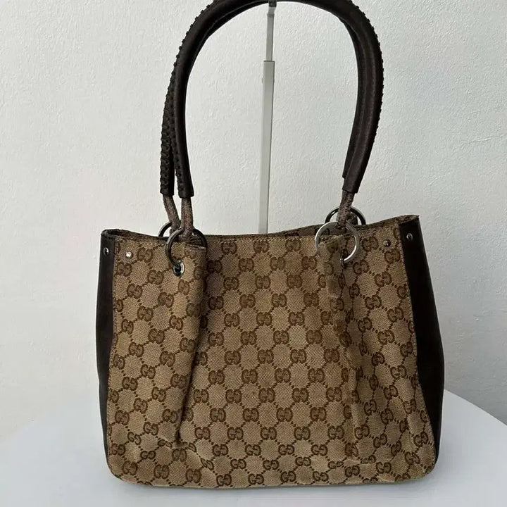 [BUNJANG] Gucci Vintage GG Canvas Shoulder Tote Bag / 구찌 빈티지 GG 캔버스 숄더 토트백