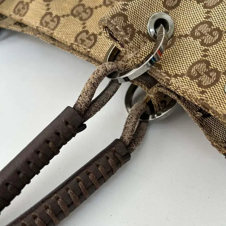 [BUNJANG] Gucci Vintage GG Canvas Shoulder Tote Bag / 구찌 빈티지 GG 캔버스 숄더 토트백