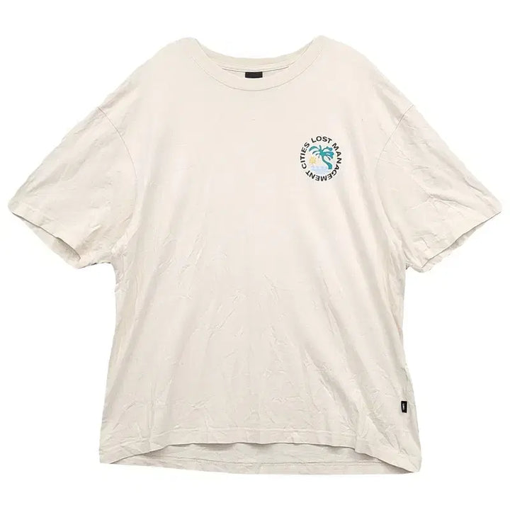 [BUNJANG] LMC Cream Cotton T-Shirt / 엘엠씨 크림 반팔티 L