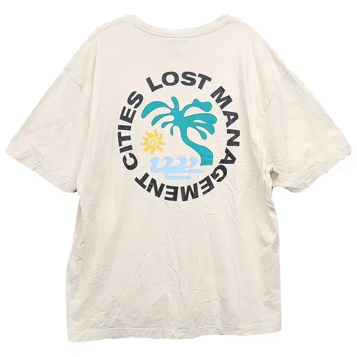[BUNJANG] LMC Cream Cotton T-Shirt / 엘엠씨 크림 반팔티 L