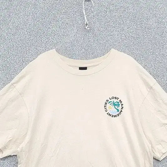 [BUNJANG] LMC Cream Cotton T-Shirt / 엘엠씨 크림 반팔티 L