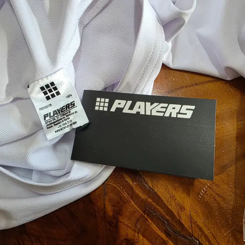 [BUNJANG] Players Long-Sleeve T-Shirt (White/Black) / Players 흰색 검정긴팔 티셔츠