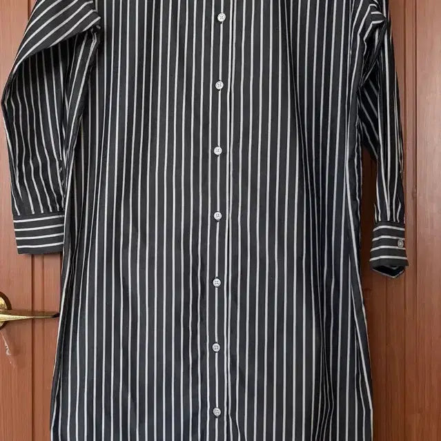 [BUNJANG] GU Striped Shirt Dress / GU 원피스 롱 셔츠형