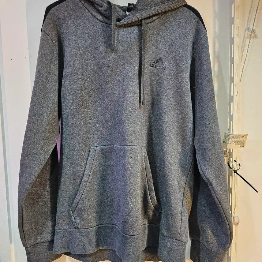 [BUNJANG] Adidas Three-Stripes Grey Hoodie / <만원빈티지>아디다스 삼선 회색 후드티